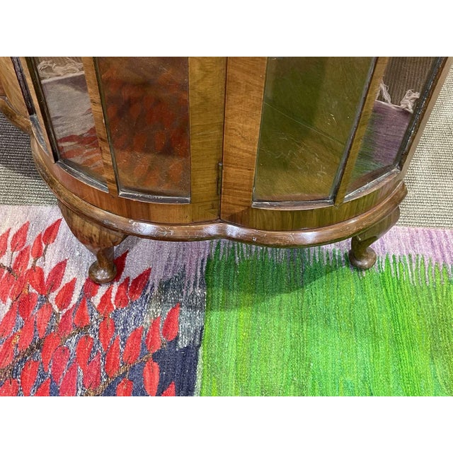 English Walnut Display Cabinet, 1950s For Sale - Image 18 of 18
