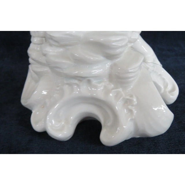 White Porcelain White Cherub Sculpture Figurine Made in Italy For Sale - Image 8 of 12