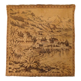 Vintage Wall Hanging Tapestry Panel. 18"x 19" For Sale