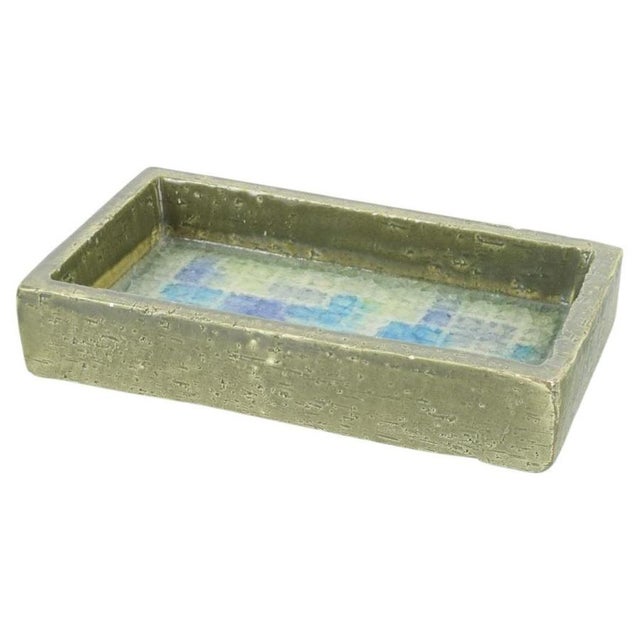 1970s Large Stoneware Bowl with Interior Mosaic Decoration from Bitossi, 1970s For Sale - Image 5 of 5