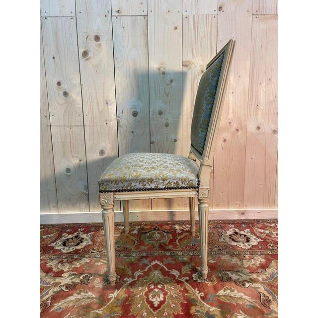 Louis XVI Chairs in Beige, Set of 6 For Sale - Image 5 of 10