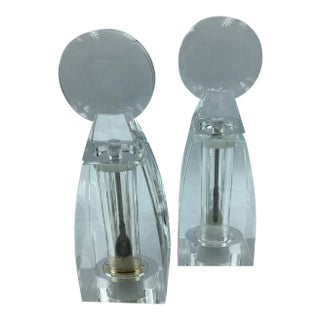 Vintage Wayne Husted Grainware Lucite Salt & Pepper Grinders- Set of 2 For Sale