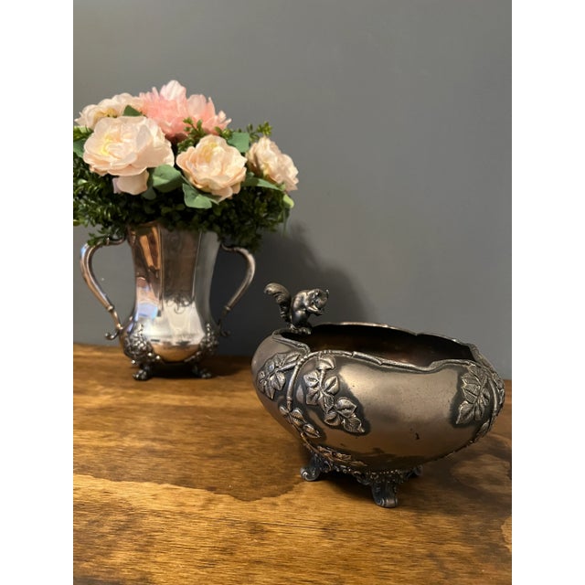 Antique Ornate Quadruple Plate Footed Bowl For Sale In New York - Image 6 of 12