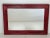 Wood Mirror with Red Frame For Sale - Image 7 of 16