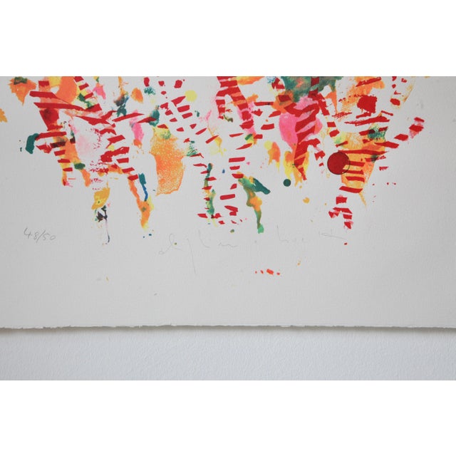 Alighiero Boetti, Jumping from Pole to Frasca, 48-50, Silkscreen, 1986 For Sale - Image 3 of 6