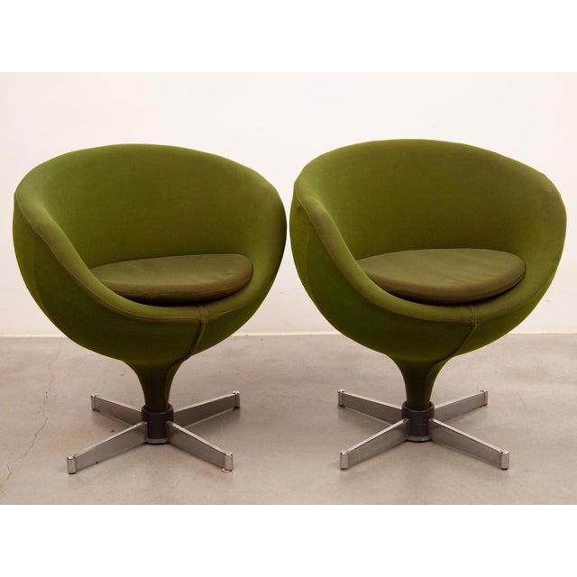 Set of Vintage Swivel Chairs Serie Starlook Ultralight Model Luna attributed to Pierre Guariche for Meurop, 1967 For Sale - Image 9 of 12