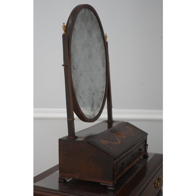 Age C.1820–1840 Details Period Adams Style Hand Dovetail Drawer Construction Original Mirror Looking Glass Nice Inlay Work...