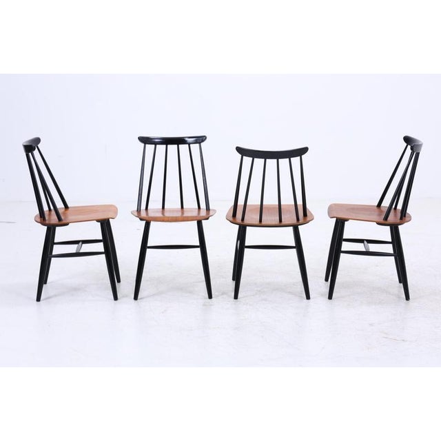 Product details rare set of 4 "fanett" chairs by lmari tapiovaara features • "fanett" by lmari tapiovaara • material: wood...