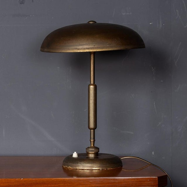 Mid-Century Bronze Adjustable Table Lamp attributed to Giovanni Michelucci, 1945 For Sale - Image 9 of 12