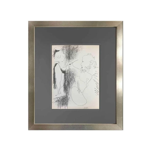 Pablo Picasso “The Artist and His Model” Lithograph (1964), Mourlot Paris, André Sauret, Custom Framed For Sale In Atlanta - Image 6 of 6