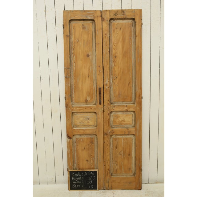 Rustic European Late 19th Century Double French Doors - a Pair For Sale - Image 3 of 5