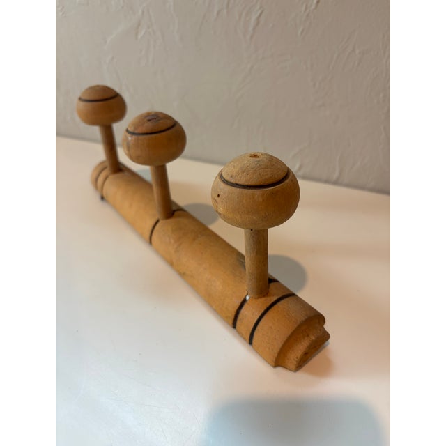 Charming and full of character, this set of vintage French coat hooks is designed in a classic faux bamboo style—an...