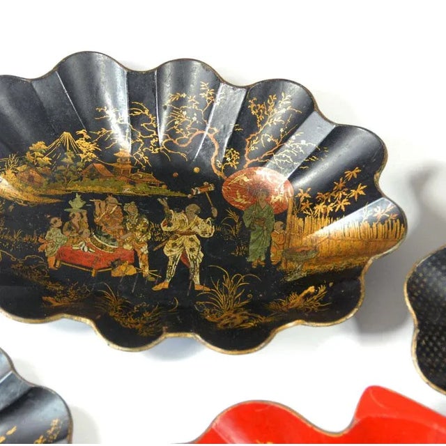 Antique French Decorative Paper Mache Items, Set of 4 For Sale - Image 6 of 9