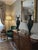 A pair of decorative Empire/Art Nouveau style vases, remarkable French work from the late 19th century, combining flamed...