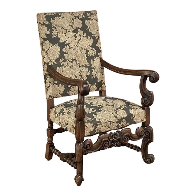 Antique French Louis XIV Armchair ~ Fauteuil For Sale