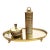 1960's Stylebuilt Vanity Mirror Tray Set Victorian Gothic Gilded Gold Accents For Sale