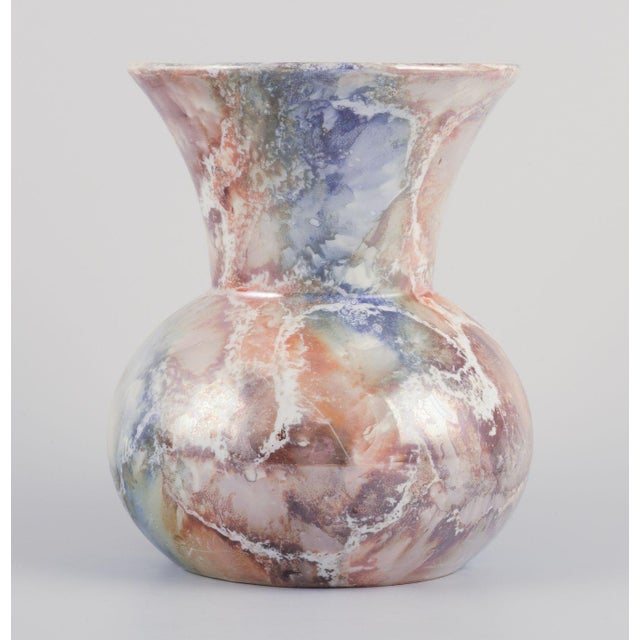 Arabia, Finland. Art Deco "Marmor" ceramic vase. Imitation of marble decoration. Classic form. Dating: 1928-1932. Marked....