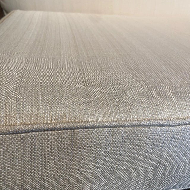 French Empire Walnut Curvy Sofa With Gilded Swans and New Upholstery For Sale - Image 10 of 13