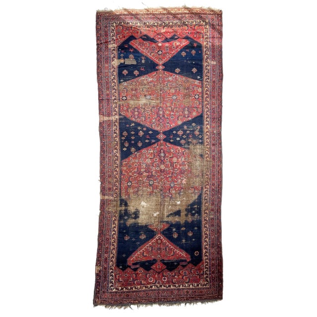 Antique True Kelleh Nomadic Karabagh Rug, 7.2 x 17.4 For Sale - Image 11 of 11