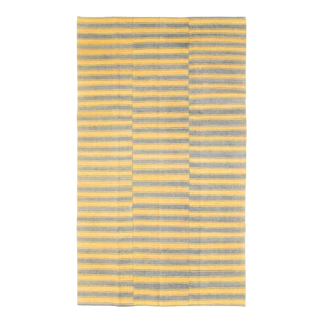 Galerie Shabab Collection Mid-20th Century Handmade Turkish Striped Flat-Weave Kilim Accent Rug For Sale