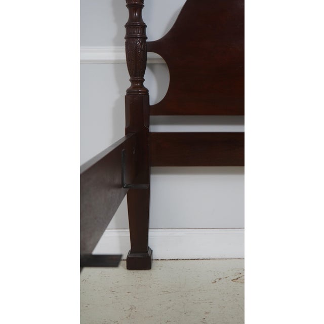 Wood Drexel Queen Size Mahogany Poster Bed 18th Century Collection For Sale - Image 7 of 17