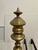 Traditional Pair Federal Beehive Ball Claw Brass Andirons For Sale - Image 3 of 10