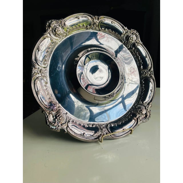 1980s Vintage Bristol Silver Plate by Poole Oeuvres / Serving Tray For Sale - Image 5 of 5