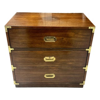 1970s Mid Century Campaign Style Chest of Drawers For Sale