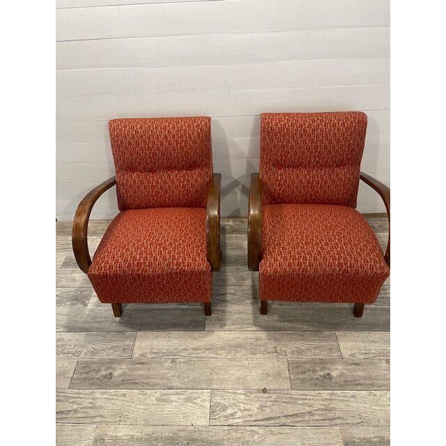 Set art-deco [ mad-man] relax chairs by halabala in original very good condition. Model; c, 1920-1940 in very good...