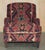 Stunning vintage George Smith Brown Leather & Aztec Kilim upholstered Howard model armchair with feather filled seat...