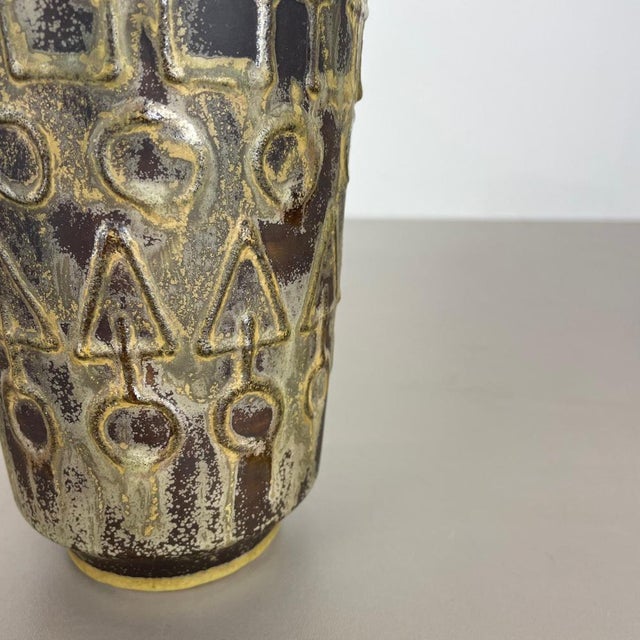 Brown Vintage Abstract Ceramic Pottery Vase from Simon Peter Gerz, Germany, 1960s For Sale - Image 8 of 16