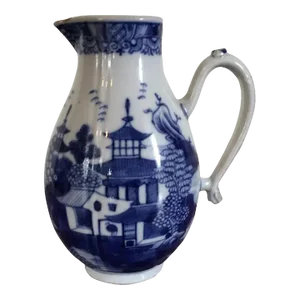 18th Century Chinese Export Porcelain Blue & White Sparrow Beak Jug