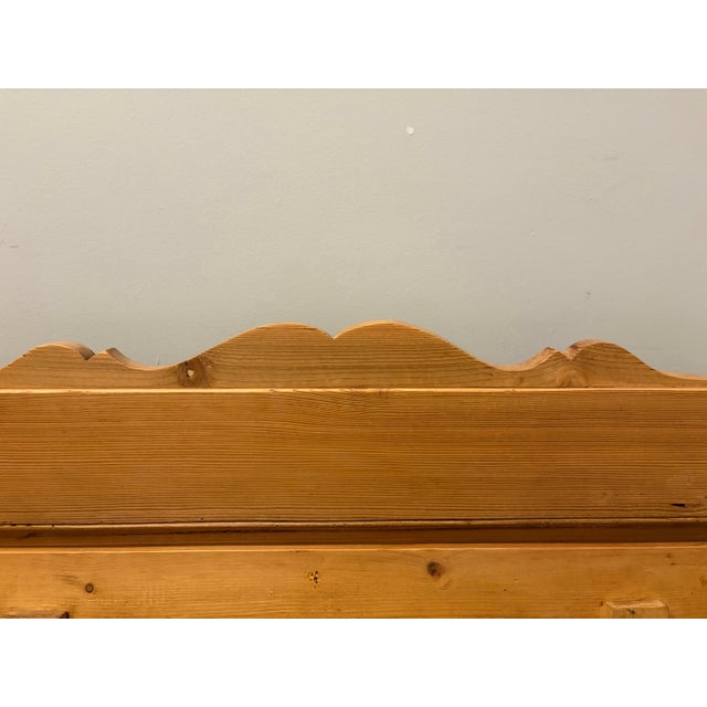 Antique English Pine Bench W/ Storage For Sale In Boston - Image 6 of 10