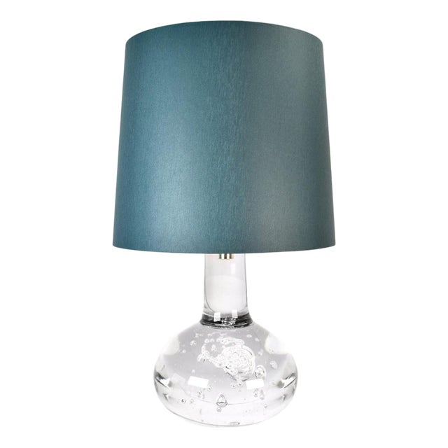 1975 Floris Meydam for Royal Leerdam Solid Crystal Table Lamp Bubbles For Sale