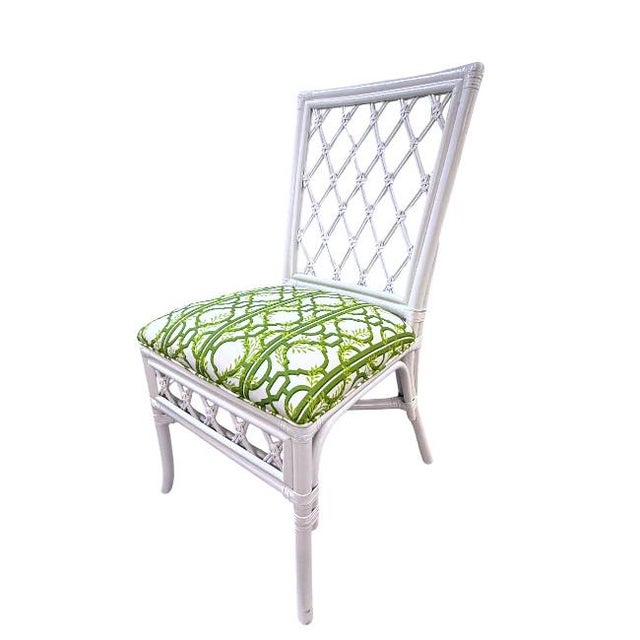 Wood Vintage Diamond Rattan Dining Set/Game Table Set For Sale - Image 7 of 8