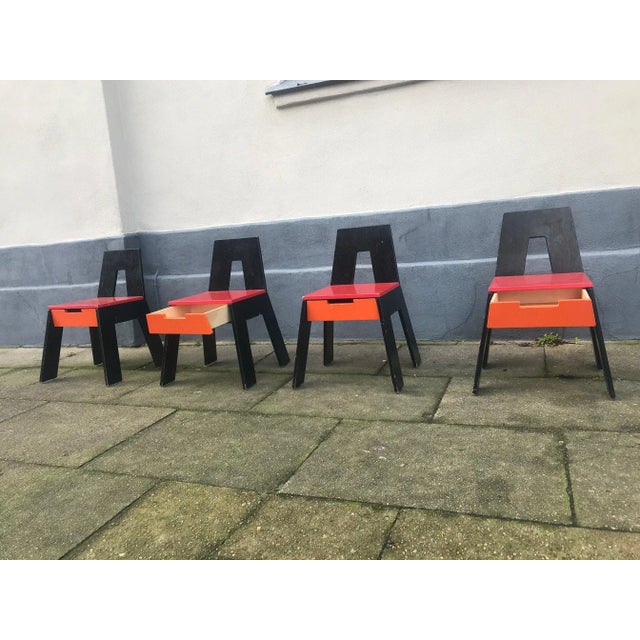 2000 - 2009 Danish Childrens Chairs by Frederic Collette for Collect Furniture, 2000s, Set of 4 For Sale - Image 5 of 7