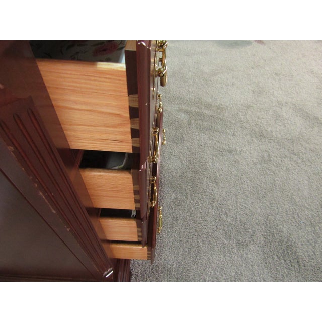 1990s Colonial Furniture Solid Cherry Nightstand For Sale - Image 5 of 6