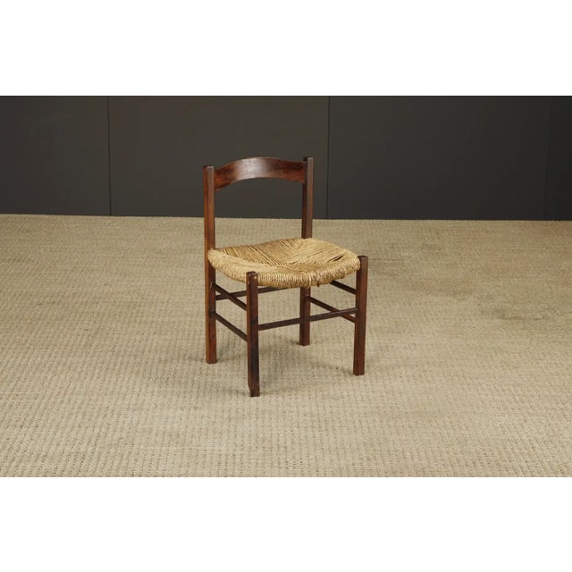 Rustic French Mid-Century Modern Dining Chairs, Style of Charlotte Perriand For Sale - Image 15 of 18
