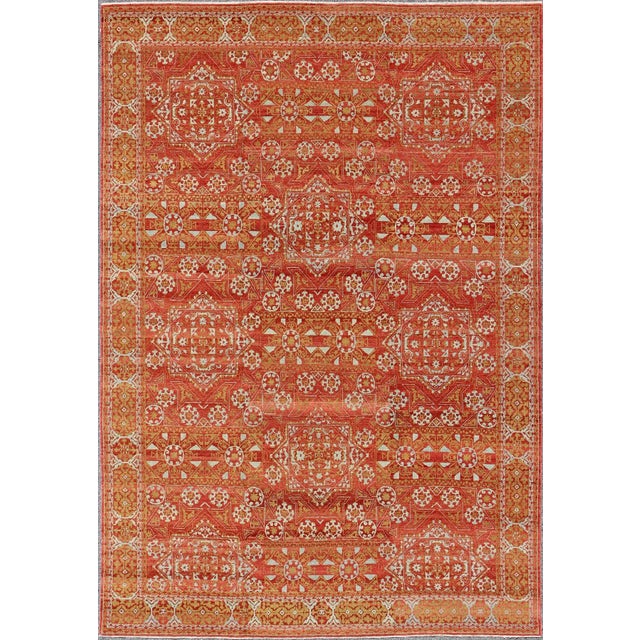 Large Transitional Rug in Red by Keivan Woven Arts 11' X 15' For Sale - Image 11 of 11