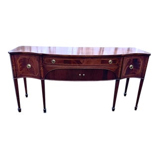 Mahogany Inlaid Sheraton Style Sideboard For Sale