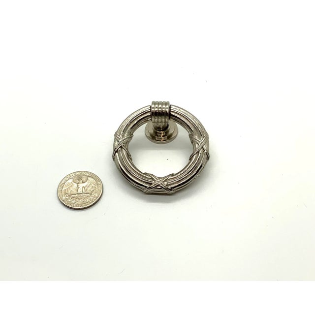 Contemporary Baker Small Classical Ring Pull in Nickel Finish For Sale - Image 3 of 5