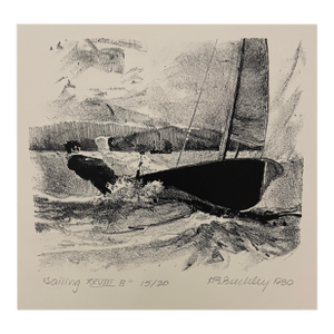 1980 Harry Buckley Sailing Lithograph