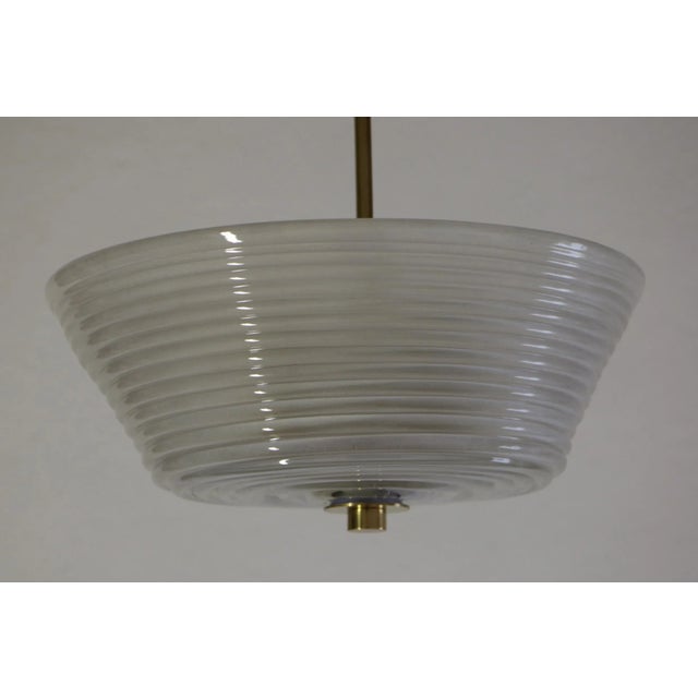 Italian Art Deco Murano Glass Pendant Lamp from Barovier Toso, 1940s For Sale - Image 4 of 17