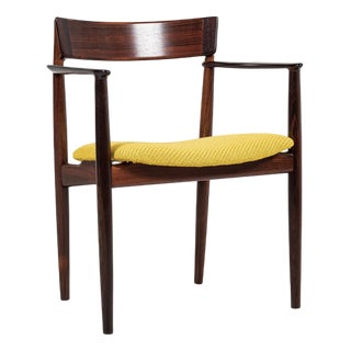 Mid-Century Danish Chair with Armrests in Rosewood attributed to Henry Rosengren Hansen for Brande Møbelindustri 1960s For Sale
