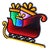 Santa's Sleigh Ekkolight 17"L For Sale