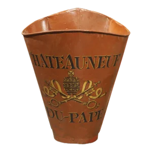 Antique Red Painted French Wine Hotte From the Haute-Garonne