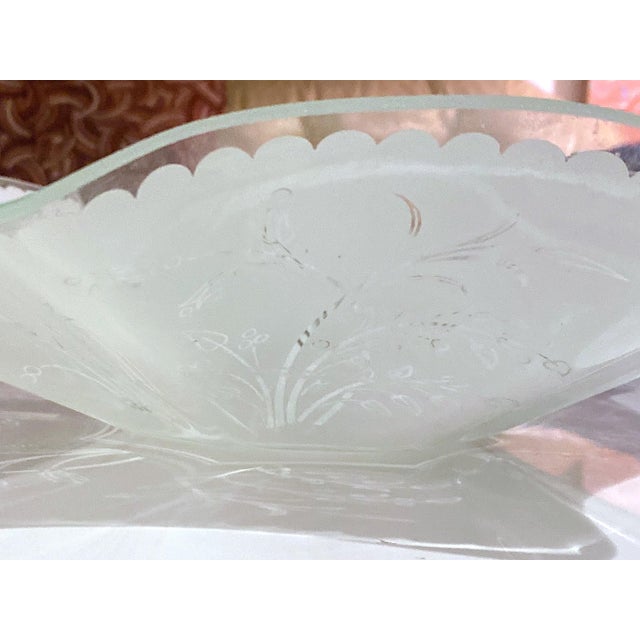 1950’s Ruffled Glass Semi Flush Shade For Sale In Charleston - Image 6 of 9