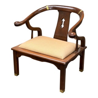 Late 20th Century James Mont for Century Ming Style Horseshoe Chair For Sale