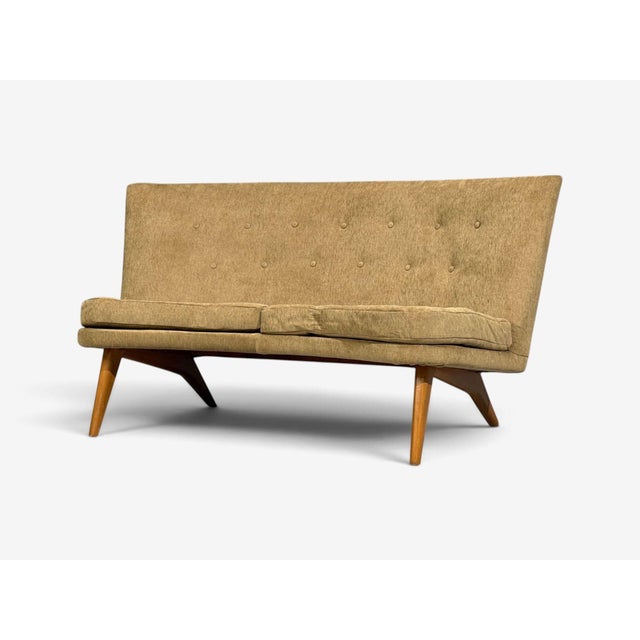 1940s Carl Gustaf Hiort Af Ornäs, Sofa, Fabric, Lacquered Wood, Finland, 1940s For Sale - Image 5 of 13