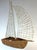Mid 20th Century Mid 20th Century Coastal Boho Chic Polychromed Rattan, Willow and Reed Sailboat Chandelier For Sale - Image 5 of 16